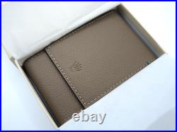 New Release Authentic Rolex Light Brown Leather Watch Travel Case Pouch With Box