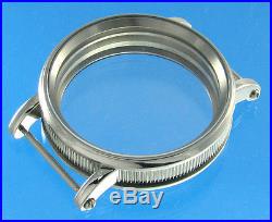 New Stainless Steel Watch Case 48 mm for Pocket Watch Movement up to 43mm