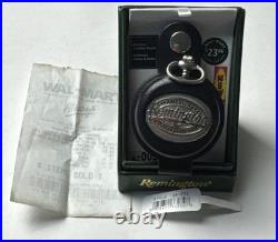 New Vintage Remington Pocket Watch 47mm Leather Case Box Receipt 2002