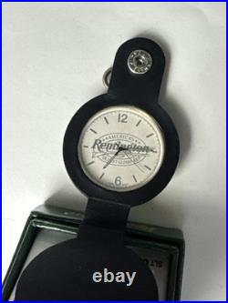 New Vintage Remington Pocket Watch 47mm Leather Case Box Receipt 2002