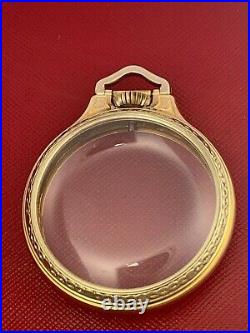 Nice 16 Size 10k Yellow Gold Filled Bar Over Crown Display Pocket Watch Case