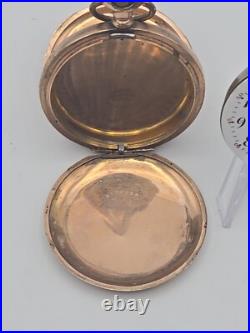 Nice 16s Dueber 10K Gold Filled Warranted 20 Year Pocket Watch Hunting Case