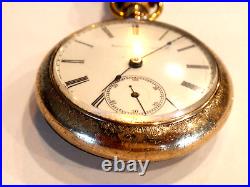 Nice 18SZ Elgin Pocket Watch, GF Case -15J -Serviced vintage 1893