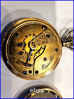 Nice 18SZ Elgin Pocket Watch in Gold Filled Case, + Fob -Serviced-15 J