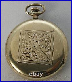 Nice 1919 Illinois 12's Open Face 20yr Gold Filled Pocket Watch 17j Grade 405