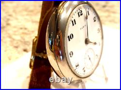 Nice Elgin Pocket Watch in nice Display Case- New Glass- 55. M- Serviced 7J