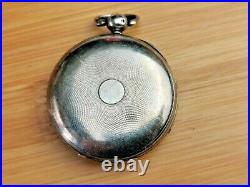 Nice Silver Cased Antique Fusee Pocket Watch for Restoration