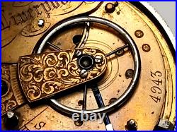 Nice Sterling Silver Pair Case Verge Fusee pocket watch. London 1848, Repair