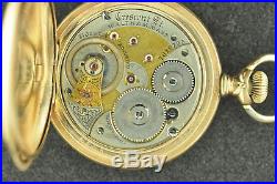 Nice Vintage 18 Size 21j 2 Tone Crescent St Hunting Case Pocket Watch Keeps Time