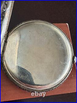 Nice Vintage Multi-color 16 Size Sterling Silver Pocket Watch Case, Good Lids