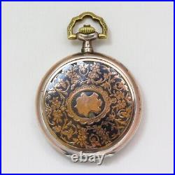 OMEGA 900 Silver & Niello Art Nouveau 51mm Hunting Case Pocket Watch ca. 1915