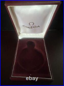 OMEGA Box Pocket Watch Case Box Of Skin Burgundy