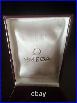 OMEGA Box Pocket Watch Case Box Of Skin Burgundy