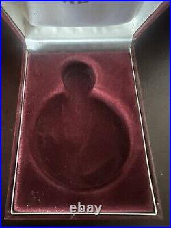 OMEGA Box Pocket Watch Case Box Of Skin Burgundy