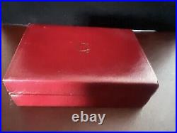 OMEGA Box Pocket Watch Case Box Of Skin Burgundy