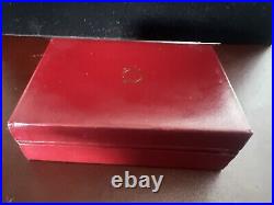 OMEGA Box Pocket Watch Case Box Of Skin Burgundy