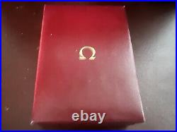 OMEGA Box Pocket Watch Case Box Of Skin Burgundy