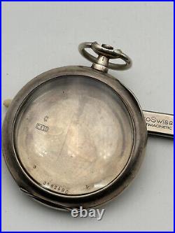 OMEGA Grand Prix Paris 1900 Case Silver Pocket Watch 2 1/8in