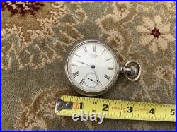 ORIGINAL ANTIQUE AMERICAN WALTHAM WATCH CO With GOLD TRAIN ON CASE POCKET WATCH