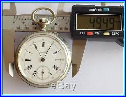 ORIGINAL LONGINES Pocket Watch Porcelain Dial Working HUNTING CASE SCENE