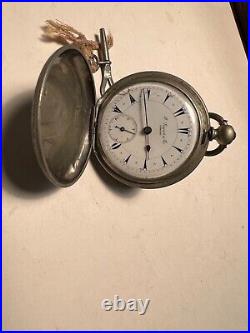 OTTOMAN MARKET Arabic Antique Pocket Watch Hunter Case w Key Siegrist London NR