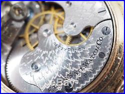 Old Antique Running 1900 Elgin 0s 20 Year Double Hunter Case W Diamond P Watch
