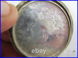 Old Pocket Watch. 800 Silver Case Precision Chronometrique Germany For Restore