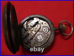 Old Railway Regulateur Pocket Watch Metal Case