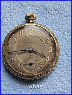 Old pocket watch langendorf Stratford SWISS 6 jewels 2 adj SUPREM IWC Co case
