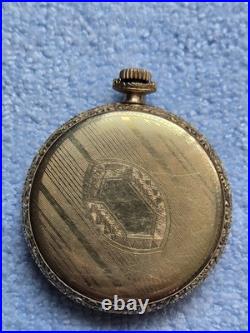 Old pocket watch langendorf Stratford SWISS 6 jewels 2 adj SUPREM IWC Co case