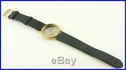 Omega 1365 Quartz 32mm Gold Plated Case + (nos) 18mm Black Leather Watch Strap