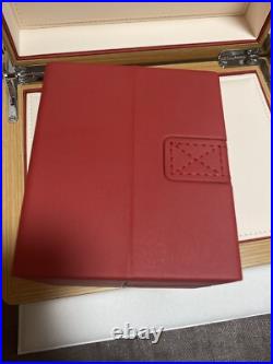 Omega Genuine watch box case Wooden Booklet Card case Pouch Outer box MINT