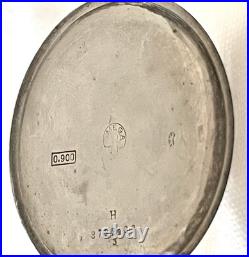 Omega Hunter Grand Prix Paris 1900 Pocket Watch. 900 Silver Serviced Working