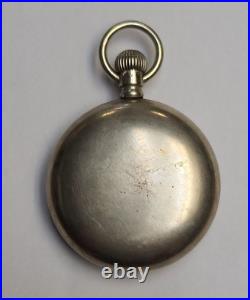 Omega Pocket Watch 24H 15J Silveroid Case circa Movement SN 1665881 Runs Well