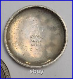 Omega Pocket Watch 24H 15J Silveroid Case circa Movement SN 1665881 Runs Well