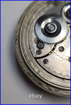 Omega Pocket Watch 24H 15J Silveroid Case circa Movement SN 1665881 Runs Well