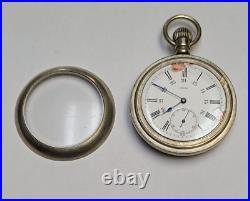 Omega Pocket Watch 24H 15J Silveroid Case circa Movement SN 1665881 Runs Well