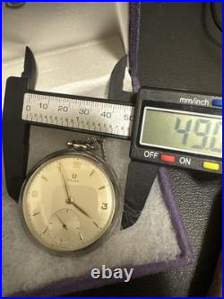 Omega Vintage Pocket Watch Cal. 161 15 Jewel Stainless Case Runs Strong 49mm