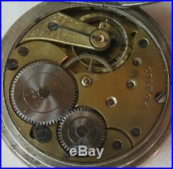 Omega pocket watch nickel chromiun hunter case 52 mm. In diameter