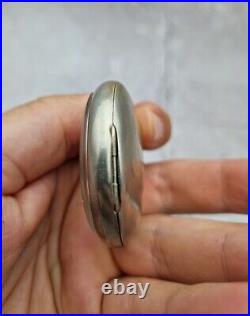 Omega pocket watch with open dial, nickel-chrome, 48.5 mm case, not working