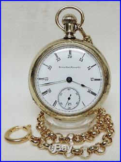 Original 1893 Elgin 18 Size 7 Jewels, 24hr Dial, Nice Gold Filled Case, Serviced