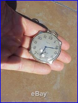 Original Antique Elgin Pocket Watch Odd Shape Case