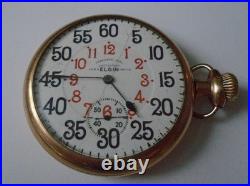 Original Elgin Ferguson Dial 17 Jewel Pocket Watch 1918 Running
