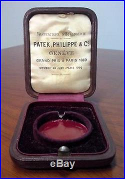 Original Patek Philippe Pocket Watch Lether Case GRAND PRIX A PARIS 1889