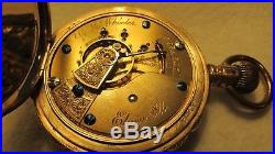 Ornate 18s Antique Elgin Pocket Watch G. M. Wheeler Gold Filled Scalloped Case