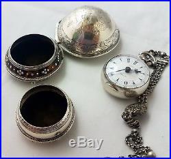 Ottoman Turkish Market Edward Prior 4 Case Silver Pocket Watch