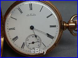 Outstanding 14K Gold Case American Waltham Pocket Watch Royal Movement 1881