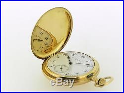 Patek Philippe 18 Kt Rose Gold Pocket Watch 50 MM Antique Hunter Case No. 154462