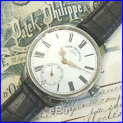 PATEK PHILIPPE HIGH GRADE RARE, FROM POCKET WATCH Ca. 1880, IN NEW STEEL CASE