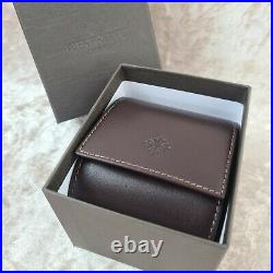 PATEK PHILIPPE Travel Watch Box Carry Box Case Dark Brown Leather